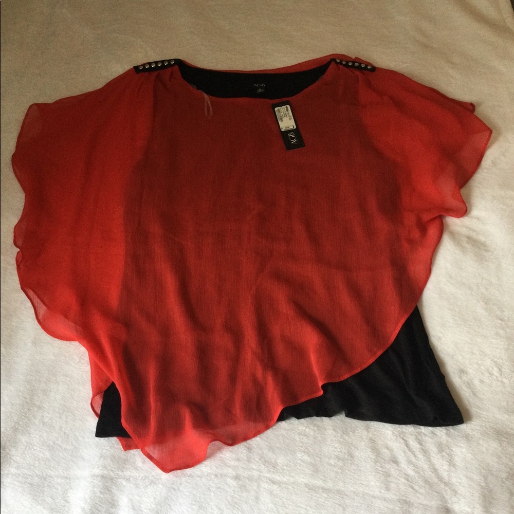 AGB Red Top attached to black tank top Size:XL - Picture 2 of 8